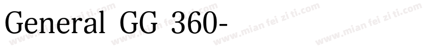 General GG 360字体转换